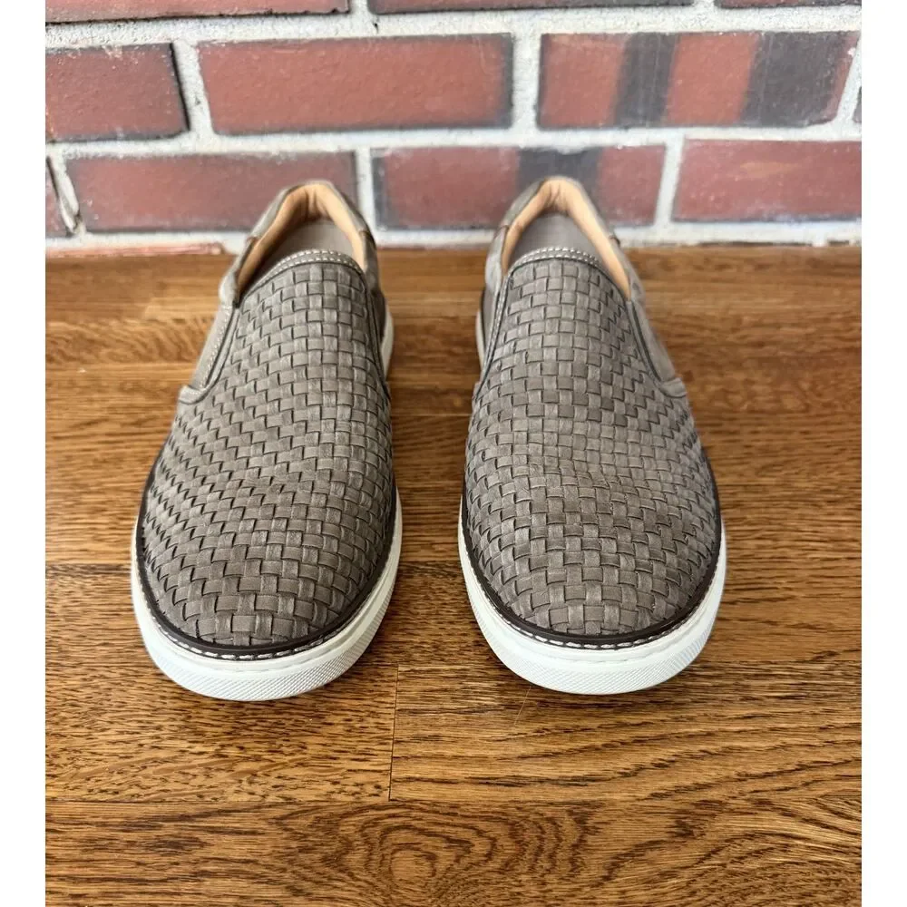 Johnston & Murphy McGuffey Woven Slip On Loafers Men's 10 Taupe Dress Casual - Picture 2 of 6